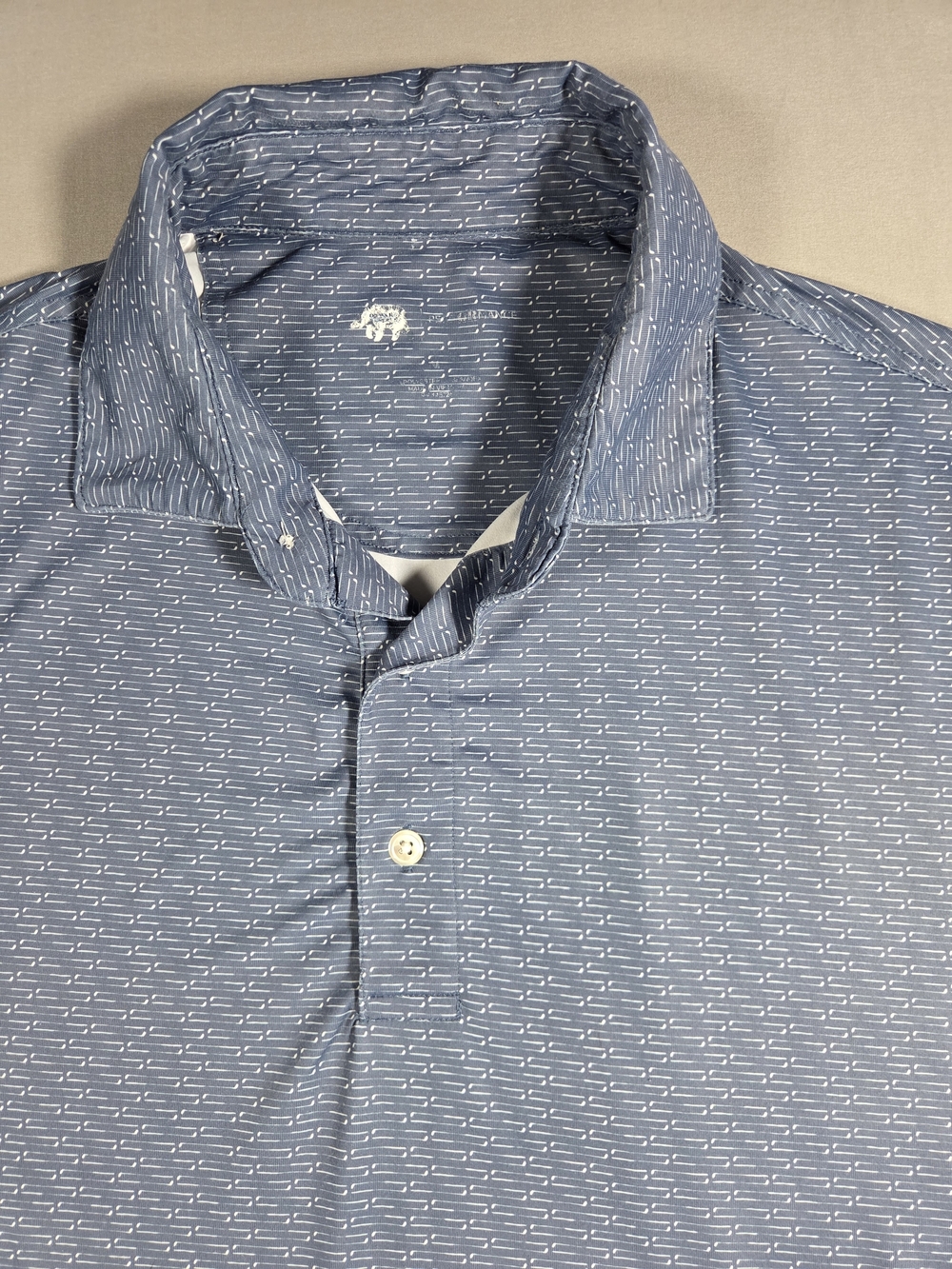 Onward Reserve Men's Blue Short-Sleeve Polo with Golf Club Micro Print Size MED